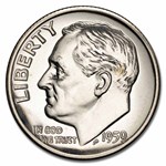 1959 Roosevelt Dime 50-Coin Roll Proof
